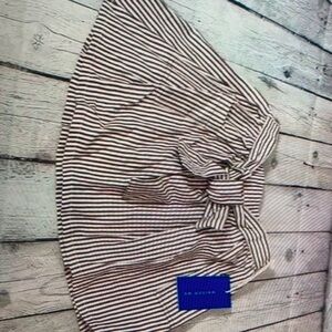 Maison me brown striped skirt